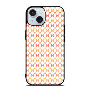GUCCI LOGO ORANGE WHITE ICON iPhone 15 Case Cover GUCCI LOGO ORANGE WHITE ICON iPhone 15 Case Cover