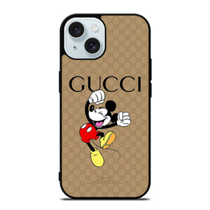 GUCCI LOGO PATTERN DISNEY MICKEY MOUSE iPhone 15 Case Cover