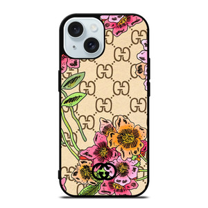 GUCCI LOGO PATTERN FLOWER ICON iPhone 15 Case Cover GUCCI LOGO PATTERN FLOWER ICON iPhone 15 Case Cover
