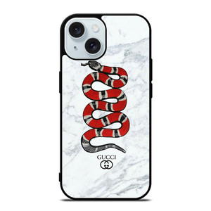GUCCI LOGO SNAKE ON MARBLE ICON iPhone 15 Case Cover GUCCI LOGO SNAKE ON MARBLE ICON iPhone 15 Case Cover