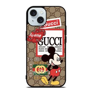 GUCCI X SUPREME X DISNEY MICKEY MOUSE ICON iPhone 15 Case Cover GUCCI X SUPREME X DISNEY MICKEY MOUSE ICON iPhone 15 Case Cover