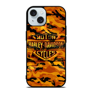 HARLEY DAVIDSON CAMO ORANGE iPhone 15 Case Cover