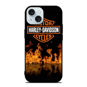 HARLEY DAVIDSON FIRE LOGO iPhone 15 Case Cover HARLEY DAVIDSON FIRE LOGO iPhone 15 Case Cover