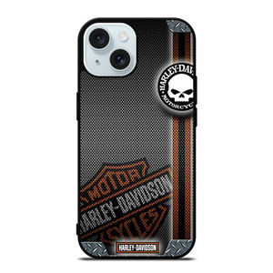 HARLEY DAVIDSON LOGO METAL TEXTURE iPhone 15 Case Cover HARLEY DAVIDSON LOGO METAL TEXTURE iPhone 15 Case Cover