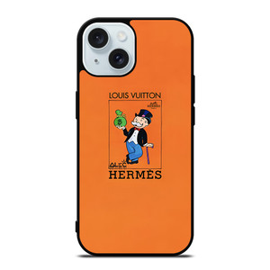 HERMES LOUIS VUITTON LV LOGO MONOPOLI ICON iPhone 15 Case Cover HERMES LOUIS VUITTON LV LOGO MONOPOLI ICON iPhone 15 Case Cover