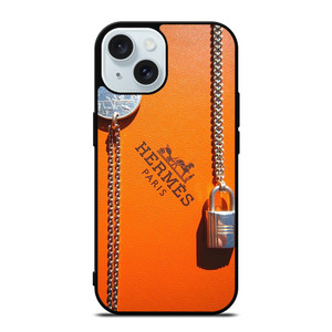 HERMES PARIS LOGO COIN AND PADLOCK iPhone 15 Case Cover HERMES PARIS LOGO COIN AND PADLOCK iPhone 15 Case Cover