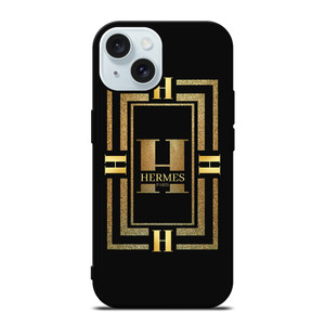 HERMES PARIS LOGO LUXURY GOLDEN ICON iPhone 15 Case Cover HERMES PARIS LOGO LUXURY GOLDEN ICON iPhone 15 Case Cover