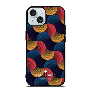 KATE SPADE NEW YORK CIRCULAR COLORFUL PATTERN iPhone 15 Case Cover KATE SPADE NEW YORK CIRCULAR COLORFUL PATTERN iPhone 15 Case Cover
