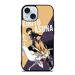 KIRITO AND ASUNA SWORD ART ONLINE iPhone 15 Case Cover KIRITO AND ASUNA SWORD ART ONLINE iPhone 15 Case Cover