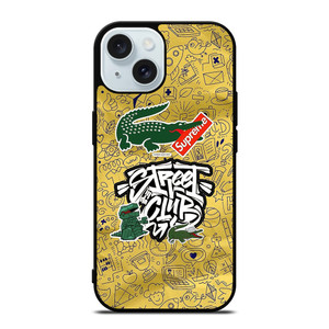 LACOSTE SUPREME LOGO STREET CLUB iPhone 15 Case Cover LACOSTE SUPREME LOGO STREET CLUB iPhone 15 Case Cover