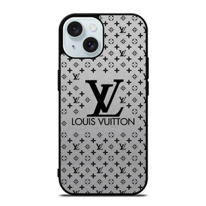 LOUIS VUITTON LV LOGO GRAY iPhone 15 Case Cover
