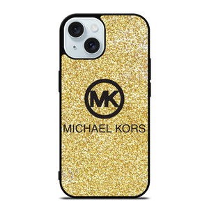 MICHAEL KORS MK GOLD LOGO ICON iPhone 15 Case Cover MICHAEL KORS MK GOLD LOGO ICON iPhone 15 Case Cover