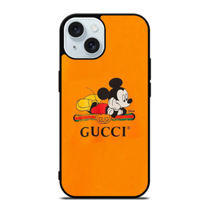 MICKEY MOUSE DISNEY X GUCCI LOGO iPhone 15 Case Cover MICKEY MOUSE DISNEY X GUCCI LOGO iPhone 15 Case Cover