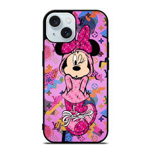 MINNIE MOUSE DISNEY FEAT LOUIS VUITTON LV PINK iPhone 15 Case Cover MINNIE MOUSE DISNEY FEAT LOUIS VUITTON LV PINK iPhone 15 Case Cover