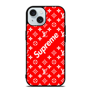 NEW SUPREME RED PATTERN iPhone 15 Case Cover NEW SUPREME RED PATTERN iPhone 15 Case Cover