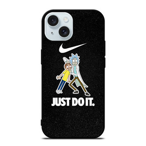 NIKE JUST DO IT X RICK AND MORTY iPhone 15 Case Cover NIKE JUST DO IT X RICK AND MORTY iPhone 15 Case Cover