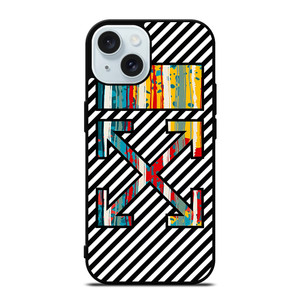OFF WHITE LOGO COLORFUL ICON iPhone 15 Case Cover OFF WHITE LOGO COLORFUL ICON iPhone 15 Case Cover