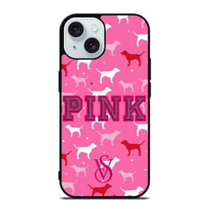 PINK DOG VICTORIA'S SECRET iPhone 15 Case Cover PINK DOG VICTORIA'S SECRET iPhone 15 Case Cover