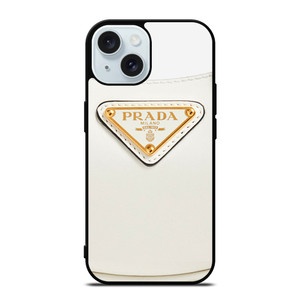 PRADA MILANO LOGO WHITE iPhone 15 Case Cover PRADA MILANO LOGO WHITE iPhone 15 Case Cover