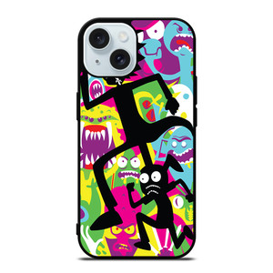 RICK AND MORTY COLORFUL ART iPhone 15 Case Cover RICK AND MORTY COLORFUL ART iPhone 15 Case Cover