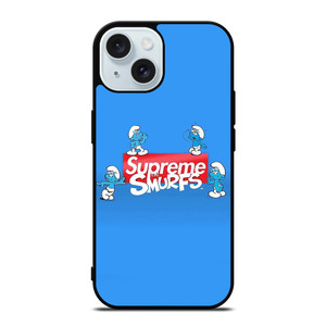 SUPREME AND THE SMURFS iPhone 15 Case Cover SUPREME AND THE SMURFS iPhone 15 Case Cover