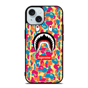 SUPREME BAPE CAMO COLOR FULL iPhone 15 Case Cover SUPREME BAPE CAMO COLOR FULL iPhone 15 Case Cover
