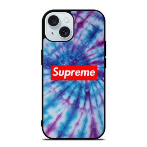 SUPREME DIE TYE iPhone 15 Case Cover SUPREME DIE TYE iPhone 15 Case Cover