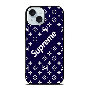 SUPREME NAVY PATTREN iPhone 15 Case Cover SUPREME NAVY PATTREN iPhone 15 Case Cover