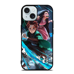 TANJIRO AND NEZUKO DEMON SLAYER iPhone 15 Case Cover TANJIRO AND NEZUKO DEMON SLAYER iPhone 15 Case Cover