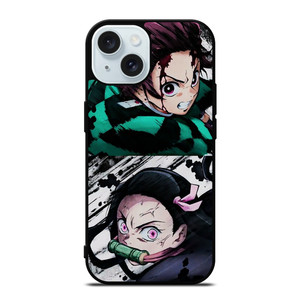 TANJIRO AND NEZUKO KAMADO DEMON SLAYER iPhone 15 Case Cover TANJIRO AND NEZUKO KAMADO DEMON SLAYER iPhone 15 Case Cover