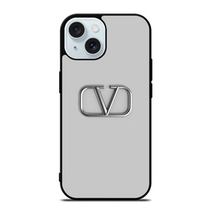 VALENTINO SILVER EMBLEM iPhone 15 Case Cover VALENTINO SILVER EMBLEM iPhone 15 Case Cover