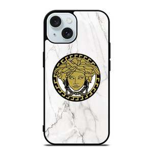 VERSACE GOLDEN LOGO ICON MARBLE iPhone 15 Case Cover VERSACE GOLDEN LOGO ICON MARBLE iPhone 15 Case Cover