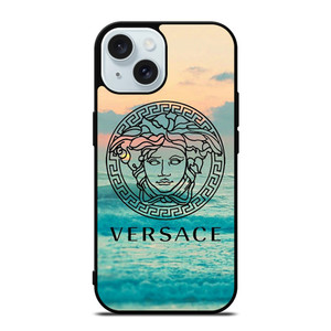VERSACE LOGO BLUE SEA ICON iPhone 15 Case Cover VERSACE LOGO BLUE SEA ICON iPhone 15 Case Cover