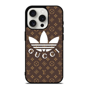 ADIDAS X GUCCI X LOUIS VUITTON PATTERN iPhone 15 Pro Case Cover ADIDAS X GUCCI X LOUIS VUITTON PATTERN iPhone 15 Pro Case Cover