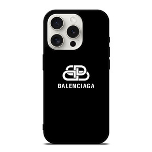 BALENCIAGA LOGO BLACK iPhone 15 Pro Case Cover