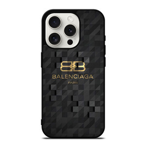 BALENCIAGA PARIS LOGO BLACK GOLD iPhone 15 Pro Case Cover BALENCIAGA PARIS LOGO BLACK GOLD iPhone 15 Pro Case Cover