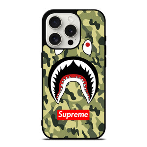 BAPE BATHING CAMO SHARK SUPREME iPhone 15 Pro Case Cover BAPE BATHING CAMO SHARK SUPREME iPhone 15 Pro Case Cover