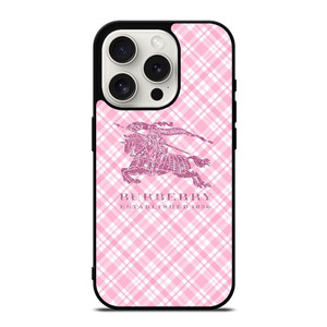 BURBERRY LOGO PINK PATTERN iPhone 15 Pro Case Cover BURBERRY LOGO PINK PATTERN iPhone 15 Pro Case Cover