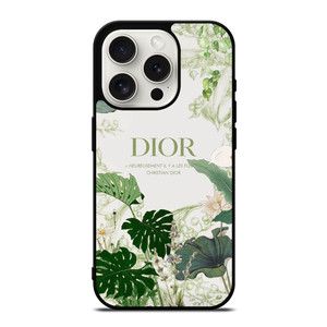 CHRISTIAN DIOR PARIS FLORAL GREEN iPhone 15 Pro Case Cover CHRISTIAN DIOR PARIS FLORAL GREEN iPhone 15 Pro Case Cover