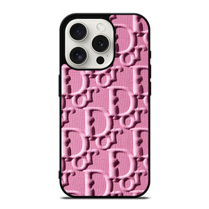 CHRISTIAN DIOR PINK EMBLEM iPhone 15 Pro Case Cover CHRISTIAN DIOR PINK EMBLEM iPhone 15 Pro Case Cover