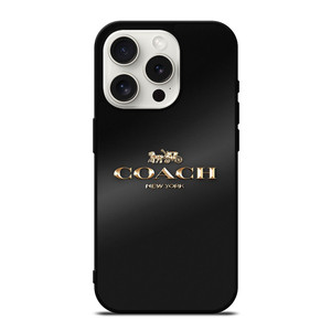 COACH NEW YORK GOLDEN LOGO iPhone 15 Pro Case Cover COACH NEW YORK GOLDEN LOGO iPhone 15 Pro Case Cover