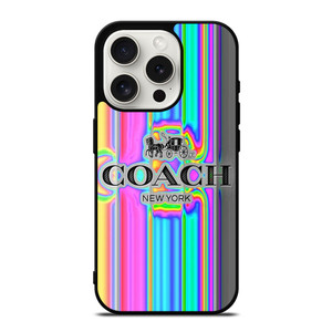 COACH NEW YORK LOGO COLORFUL iPhone 15 Pro Case Cover COACH NEW YORK LOGO COLORFUL iPhone 15 Pro Case Cover