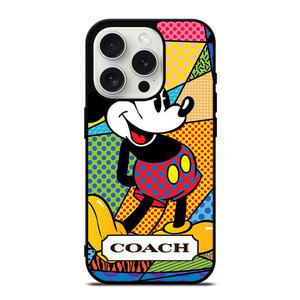 COACH NEW YORK MICKEY MOUSE ROMERO BRITTO iPhone 15 Pro Case Cover COACH NEW YORK MICKEY MOUSE ROMERO BRITTO iPhone 15 Pro Case Cover