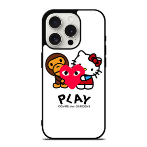 COMME DES GARCONS BAPE HELLO KITTY iPhone 15 Pro Case Cover