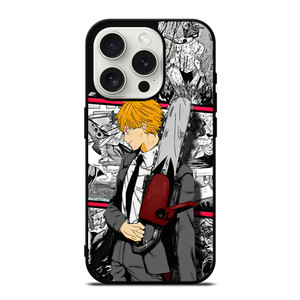 DENJI CHAINSAW MAN ANIME COLLAGE iPhone 15 Pro Case Cover