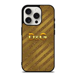 DOLCE AND GABBANA D&G LOGO GOLD iPhone 15 Pro Case Cover