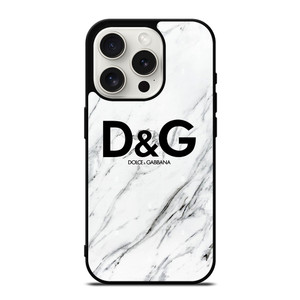 DOLCE AND GABBANA D&G LOGO MARBLE iPhone 15 Pro Case Cover