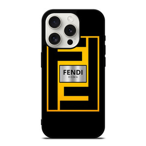 FENDI ROMA YELLOW LOGO iPhone 15 Pro Case Cover FENDI ROMA YELLOW LOGO iPhone 15 Pro Case Cover
