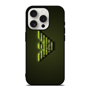 GIORGIO ARMANI GREEN EMBLEM iPhone 15 Pro Case Cover