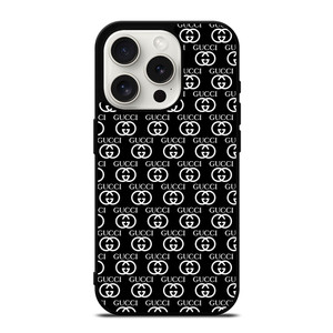 GUCCI COLLLAGE LOGO BLACK iPhone 15 Pro Case Cover GUCCI COLLLAGE LOGO BLACK iPhone 15 Pro Case Cover